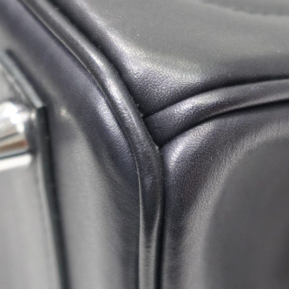 HERMES Hermes Birkin 25 Lock Handbag Black Silver Hardware Eva Color B Engrav... - Picture 9 of 16